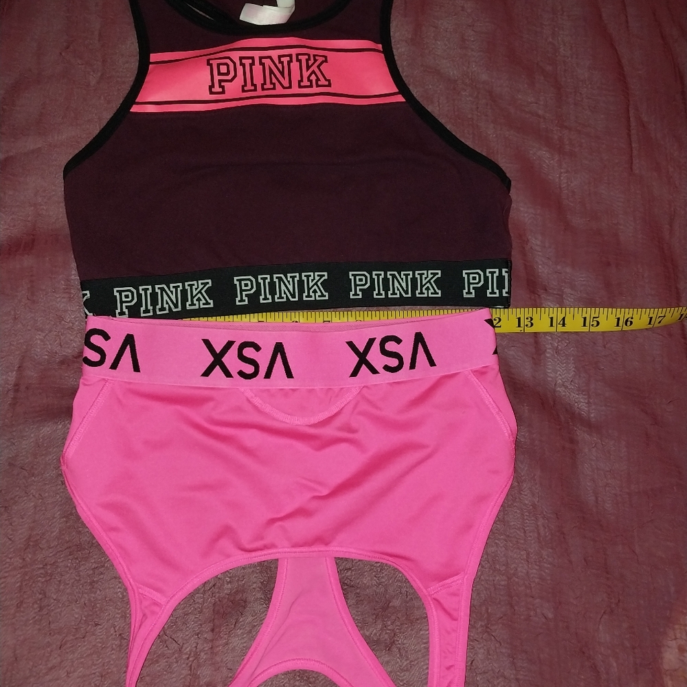 Lot Of 2  Victoria Secret VSX Pink Sports Bras